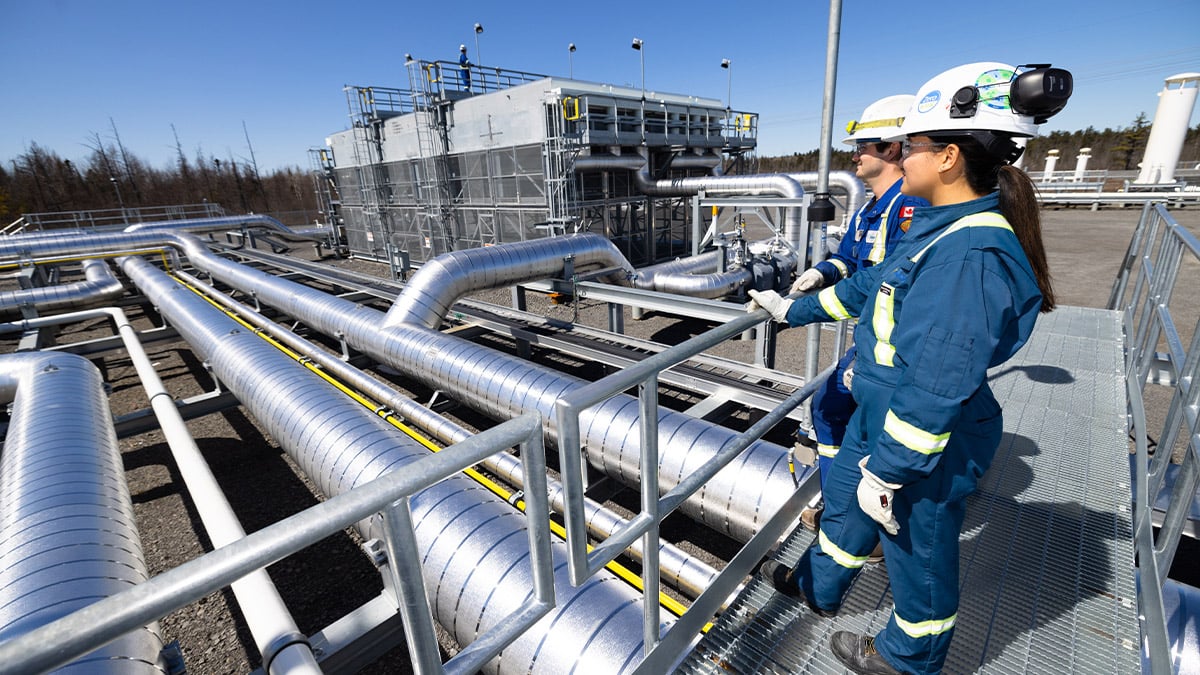 Newly completed compressor station in Blainville